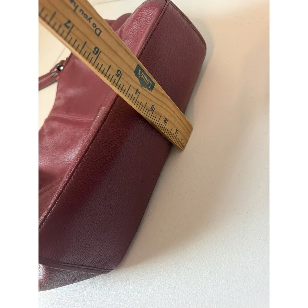 Coach Park Carrie Tote Crimson Pebbled Leather Shoulder Bag Purse